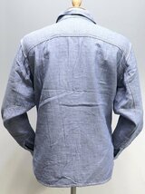 RJB (アールジェイビー) HOUNDS TOOTH CHAMBRY L/S / 千鳥格子シャンブレーシャツ ブルー size 40 / フラットヘッド_画像3