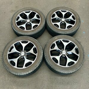 タイヤ付き純正ホイール4本セット　フォレスター　SJG　18×7J　+48　100　5穴　225/55R18