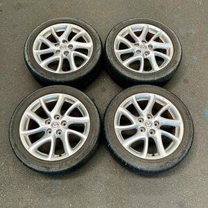 タイヤ付き純正ホイール4本セット　プレマシー　CWEFW　シルバー　9965 26 6570　17×6 1/2J　+52.5　114.3　5穴　205/50R17