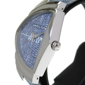 HAMILTON/ハミルトン ベンチュラ H244112 腕時計 ステンレススチール/デニム クオーツ ブルーデニム メンズの画像2