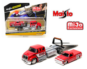 マイスト 1/64 フラットベッド デュラスター & 1987 シボレー シルバラード 積載車 Maisto Elite Transport Durastar Chevy Silverado