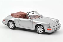 ノレブ 1/18 ポルシェ 911 カレラ2 カブリオレ 1990 シルバー フル開閉機構 NOREV PORSCHE 911 Carrera 2 Cabriolet ミニカー_画像1