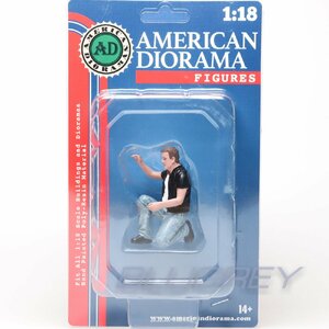 アメリカン ジオラマ 1/18 バイカー フィギア モーターマン American Diorama Biker Motorman Figure ミニチュア