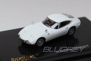 RICKO 1/87 トヨタ 2000GT ホワイト RHD TOYOTA 38216 HOスケール