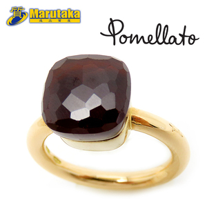  free shipping Pomellato nude ring Classic garnet Pomellato Nude Ring Classic 750 YG excellent article pawnshop Amagasaki beautiful goods a22-48-9