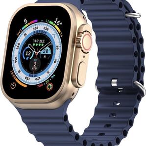 Apple Watch Ultraバンド シリコンスポーツバンド柔らかい アップルウオッチバンドオーシャンバンド42/44/44/49mm 男女兼用