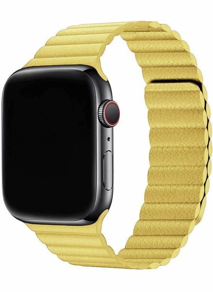 Apple Watch 本革ベルト　マグネット留　アップルウォッチ 交換バンド42/44/45/49mm 男女兼用　プレミアム　レザーバンド