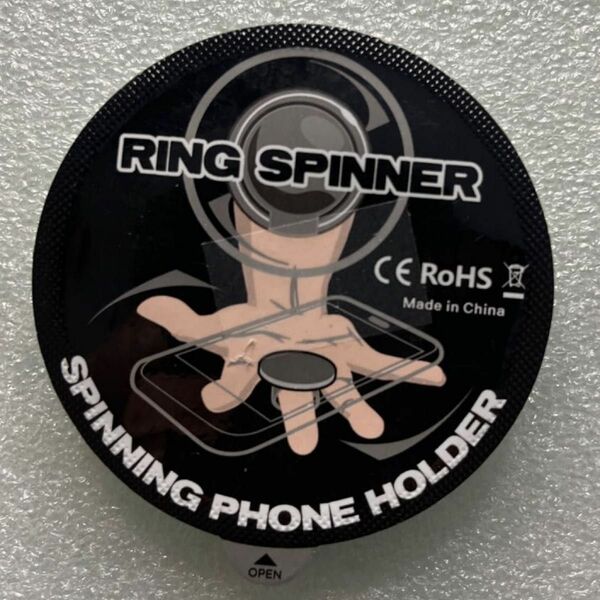 【未開封】スマホ 携帯用リングスピナー ホルダー貼り付けて回転RING SPINNER SPINNING PHONE HOLDER