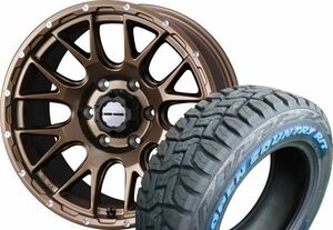 ◆新品LTホワイトレターR/T 215/65R16インチ付6.5J+38 6H/139.7 MBRZ!!ウェッズ マッドヴァンス08 200系ハイエース レジアスエース