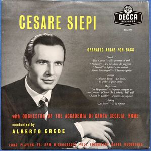 チェーザレ・シエピ(Bs) , アルベルト・エレーデ(cond) : Operatic Arias for Bass 英 DECCA LXT 5096