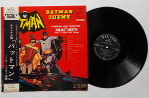 帯付LP　ニール・ヘフティ楽団　”オリジナル版　バットマン/TVシリーズ「バットマン」より”　SHP-5547