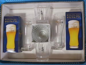 サントリーグラス　D（入札、大人気シリーズ）5個セット　ビールグラス2個：ウイスキーグラス3個　珍品美品新品未使用