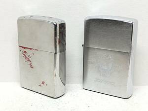 K8-128.261　ZIPPO/ジッポー　オイルライター　アメリカ陸軍紋章イタリックロゴ他　2点まとめ【中古品】