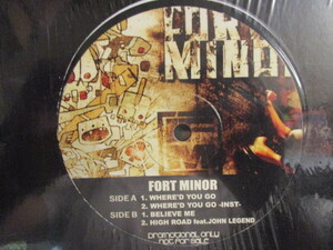Fort Minor ： Where'd You Go 12'' c/w High Road Feat. John Legend (( 落札5点で送料当方負担