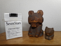 昭和レトロ　木彫り　熊　クマ　大小　２個　ビンテージ_画像4