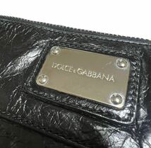 DOLCE&GABBANA ドルチェ&ガッバーナ ロゴプレート付き レザー ショルダーバッグ 黒_画像3