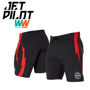 ジェットパイロット JETPILOT 2024 ボードパンツ 送料無料 ボルツ ボードショーツ S23908 ブラック/レッド 34 海パン