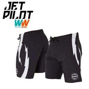 ジェットパイロット JETPILOT 2024 ボードパンツ 送料無料 ボルツ ボードショーツ S23908 ブラック/ホワイト 36 海パン