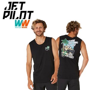 ジェットパイロット JETPILOT 2024 タンクトップ メンズ マリン 送料無料 ゲット ロスト マッスル タンク S23614 ブラック L