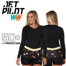 ジェットパイロット JETPILOT 2024 レディース ラッシュガード 長袖 送料無料 ペーサー クオーツ L/S ラッシー S23021 ブラック 8/S_画像1