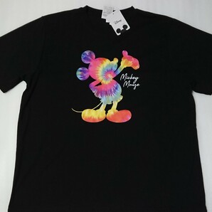 ミッキーマウス タイダイ柄 Tシャツ Disney ４L ディズニー Mickey 大きいサイズ 半袖 新品タグ付きの画像1
