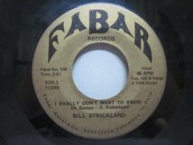 7” US盤 Bill Strickland // Mustang Sally / I Really Don’t Want To Know - (records)_画像2