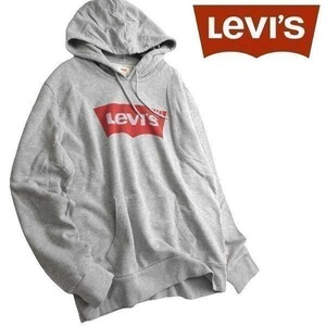 LEVI'S リーバイス 新品 ハウスマークロゴ 綿100% パーカー トレーナー スウェット プルオーバー 196220003 グレー M ▲017▼kkf1461b