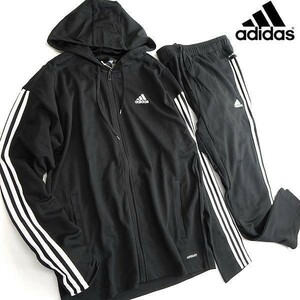 adidas アディダス 新品 AEROREADY トリコット ジャケット パンツ セットアップ トラックスーツ GM3827 黒 L ▲038▼kkf1468c