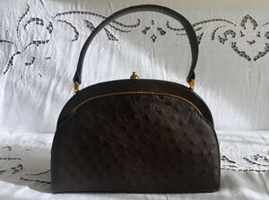 ヴィンテージ ** オーストリッチ ハンドバッグ vintage Hollywood Handbags Ostrich Leather