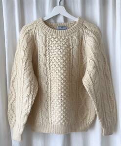 ヴィンテージ ** ケーブル編み フィッシャーマンニット セーターvintage cable knit sweater