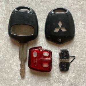 三菱 MITSUBISHI ミツビシ 純正 キーレス 2ボタン 2B 赤ランプ 動作確認済 A打刻 黒基盤 ブラック EKワゴン ミニキャブ トッポ K50376