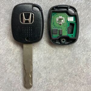 ホンダ HONDA 純正 キーレス 鍵 小 1ボタン 1B 緑基盤 黒ボタン 動作未確認 ボタン良好 バモス ライフ フィット アクティ モビリオ K50796