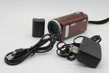【返品保証】 【録画再生確認済み】JVC Everio GZ-HM280-R レッド 40x バッテリー付き ビデオカメラ s1375_画像1