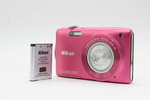 【返品保証】 ニコン Nikon Coolpix S3300 ピンク Nikkor 6x Wide バッテリー付き コンパクトデジタルカメラ s1446