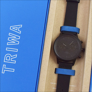 未使用 定価40,700円 TRIWA トリワ NIGHT NEVIL ナイト ネヴィル ネビル クロノグラフ 腕時計 42mm ブラック NEST127-CL010101P