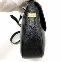 YVES SAINT LAURENT イヴ・サンローラン 【lay5361D】 ショルダーバッグ YSLロゴ レザー ブラック ゴールド金具 レディース CH_画像5