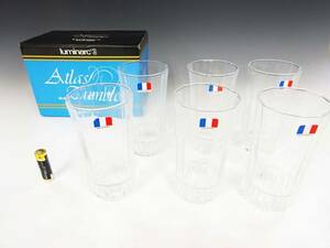 ◆(NA) 【未使用】Luminarc スリムタンブラー 6客セット 箱あり フランス製 リュミナルク グラス 食器 ガラス キッチン雑貨