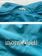 mont-bell モンベル フルジップナイロンジャケットXL ブルー☆ライトシェル ソフトシェル ウインドジャケット アウトドアウエア ロゴ刺繍_画像7