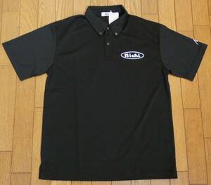 (物7)　NISHI　ニシ　ボタンダウン　ポロシャツ　N68-304　黒　メンズL