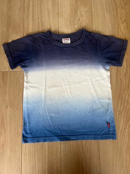 EDWIN 半袖　Tシャツ　ブルー　グラデーション　130cm