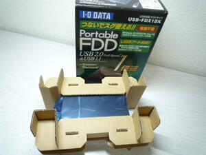 I-O DATA USB-FDX1BK USB 2.0 FullSpeed対応 1倍速 FDドライブ