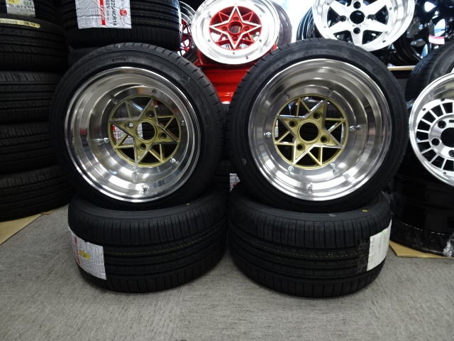スターシャーク(ゴールド)10J-14 12J-14 コーリンプロジェクト 225/40R14 LB88 245/525-14 街道レーサー