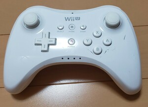 匿名配送　WiiU WUP-005 プロコントローラー　プロコン　ワイヤレス　シロ　傷あり