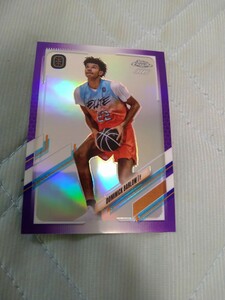 2021-22 TOPPS chrome Overtime Elite Base RC Auto purple REFRACTOR DOMINICK BARLOW 168/299 299枚限定 サンアントニオ・スパーズ