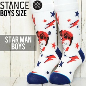 [クリックポスト対応] STANCE BOYS スタンス STAR MAN BOYS SOCKS ボーイズソックス 靴下 B515C18STM　M（17.5cm-20cm）サイズ
