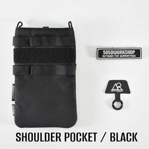 【送料無料】ショルダーポケット スマホケース 5050WORKSHOP フィフティフィフティワークショップ SHOULDER POCKET TR037-5WS　BLACK