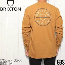 【送料無料】ロングスリーブTシャツ ロンT BRIXTON ブリクストン CREST L/S TEE 16251　GBS　　 Mサイズ_画像1