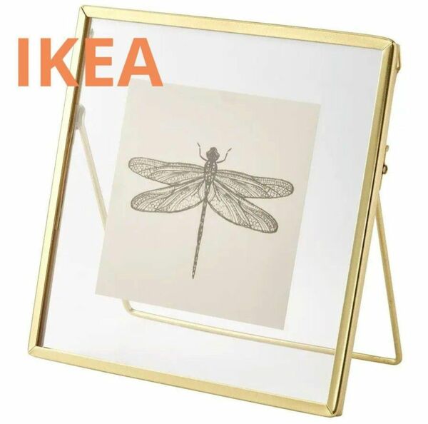 イケア　IKEA LERBODA レルボダ フレーム ゴールドカラー　小サイズ 1点　フォトフレーム