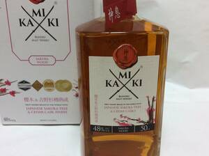 神息 KAMIKI 櫻ウッド 48° 500ml 新品箱入 世界初の吉野杉樽熟成ウイスキー
