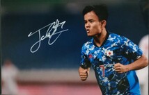 ☆久保建英　直筆サイン写真/フォト　サッカー選手　レアル・マドリード　東京オリンピック　日本代表　ビジャレアル_画像1